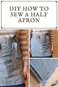 the diy how to sew a half apron is easy and fun for beginners