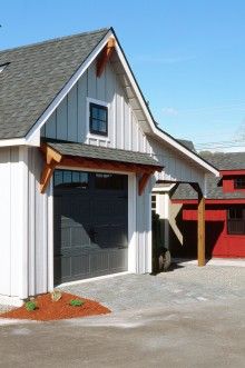 two garages with one attached to the roof