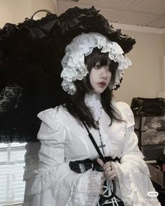 White Goth Outfit, White Goth, Lolita Outfits, J Fashion, Gothic Outfits, Goth Outfits, Alternative Outfits, Harajuku Fashion, Gothic Lolita