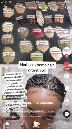 Hair Growth Natural Hair, Get Long Hair, Herbs For Hair Growth, Herbal Hair Growth, Herbs For Hair, Healthy Natural Hair Growth, Natural Hair Treatments