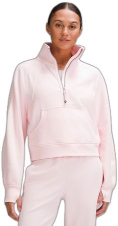 Strawberry Milkshake, Lululemon Scuba, Women's Hoodies, Women Hoodies Sweatshirts, Funnel Neck, Neck Shirt, Outerwear Women, Funnel, Half Zip