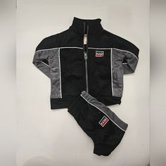 Hey Guys! Levi Jogger Set Brand New Never Worn Gray Cotton Streetwear Sets, Casual Black Playwear Sets, Black Winter Sports Sets, Sporty Black Streetwear Sets, Sporty Black Sets For Streetwear, Sporty Fitted Gray Set, Fitted Gray Sporty Sets, Black Sportswear Sets For Winter, Black Cotton Sportswear Set