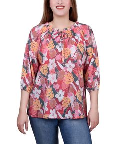 in stock Red 3/4 Sleeve Blouse For Spring, Red 3/4 Sleeve Tops For Spring, Red Floral Print Blouse With 3/4 Sleeves, Red Printed 3/4 Sleeve Top, Red Printed Top With 3/4 Sleeve, Red Blouse With Floral Print And 3/4 Sleeve, Bare Beauty, Quilted Coverlet, Luxe Gifts