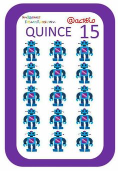 a purple and blue sticker with the words quince 15 on it's side