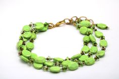 Lime Statement - Nastava Jewelry Yellow Lime, Murano Glass Beads, Turquoise Beads, Green Glass, Artisan Jewelry, Swarovski Crystal, Semiprecious Stones, Precious Stones, Seed Beads