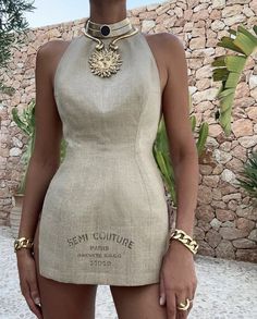 Sun Necklace, Looks Style, Fashion Killa, Fashion Details, Couture Fashion, Short Dress, Aesthetic Clothes