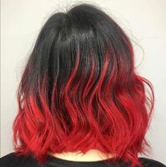 Black Hair With Red Tips, Hair With Red Tips, Black Hair Red Tips, Style Black Hair, Black Hair With Red, Auburn Hair With Highlights, Red Hair Tips, Dark Auburn Hair, Black Red Hair