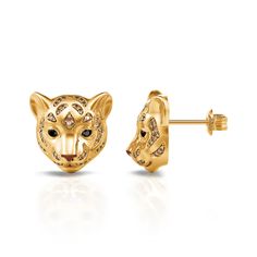 Some things never go out of style. Tigers are one of the most popular animals in the world. They are also one of the most widely recognized symbols of strength, power, and ferocity. Crafted in sterling silver, each earring completes with intricate details and lifelike features.  The tiger's striped fur is adorned with sparkling jewels, adding a touch of glamour and elegance to the design. The tiger is a symbol of strength, power, and courage, making this ring a perfect accessory for anyone who w Tiger Tree Earrings, Tiger Accessories, Tiger Rawr, Animal Jewelry Design, Tiger Jewelry, Jungle Tiger, Silver Earrings Online, Rose Gold Jewellery