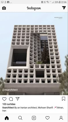 the instagram page on instagram com shows an image of a building with windows and balconies