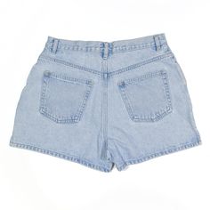 Item is in good used condition. > Size: S > Waist Size: 30" > Inside Leg: 3" > Rise: 13" > Hem: 12" High Waist Light Wash Jean Shorts For Streetwear, Fitted Denim Jean Shorts For Streetwear, Mid-rise Medium Wash Jean Shorts For Streetwear, Medium Wash Mid-rise Jean Shorts For Streetwear, Casual High Rise Washed Blue Jean Shorts, Casual High-rise Light Wash Jean Shorts, Casual High Rise Light Wash Jean Shorts, High Rise Washed Blue Denim Jean Shorts, Faded Mid-rise Denim Jean Shorts