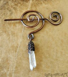 Wire Wrap Hair Pin, Wire Shawl Pin, Wire Wrap Hair Accessories, Wire Wrapped Hair Pins, Diy Wire Brooch, Wire Wrapped Hair Accessories, Crystal Shawl, Wire Hair Wrap, Wire Hair Accessories