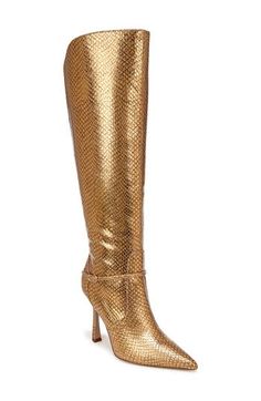 4" heel 14 3/4" shaft; 14" regular calf circumference 14 3/4" shaft; 16" wide calf circumference Side zip closure Leather upper/synthetic lining/rubber sole Imported Wide Calf, Boot Shoes Women, Sam Edelman, Knee High Boots, Side Zip, Knee High, Rubber Sole, Womens Boots, Leather Upper