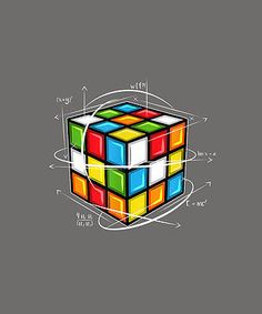 a rubik cube with different parts labeled in the center and on the outside side