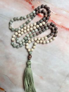 Mala, Peace Jasper, Artistic Jasper and Fossil Jasper Mala Necklace, Meditation Mala, Mala Beads, Necklace, Gemstone Necklace, 108 Bead Mala - Etsy Earthy Necklaces With 108 Beads For Meditation, Earthy Beaded Necklace With 108 Beads For Healing, Bohemian Mala With 8mm Beads For Healing, Agate Mala With 108 Beads As Gift, Traditional Mala With Gemstone Beads, Spiritual Healing Mala With Polished Beads, Agate Mala With Natural Stones For Meditation, Spiritual Mala With Large Beads, Agate Mala With 108 Beads Gift