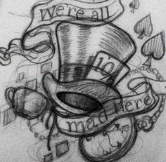 a drawing of a coffee cup with the words,'we are all in this world '