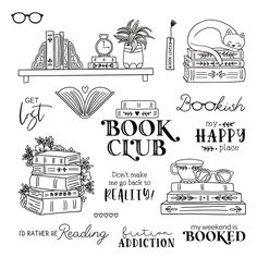 the book club stamp set is shown