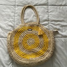 Brand New With No Tags Vintage Surf N Sand Beach Bag. This Bag Is Super Cute And In Amazing Condition Just The Tags Got Old And Fell Off. Great Rare Find! Casual Yellow Crochet Bag With Braided Handles, Casual Yellow Beach Bag, Casual Yellow Shoulder Bag For Beach Season, Yellow Casual Crochet Bag For Spring, Casual Yellow Crochet Bag For Spring, Trendy Yellow Shoulder Bag For Beach Season, Casual Yellow Crochet Bag For Summer, Casual Yellow Shoulder Bag With Braided Handles, Yellow Beach Bags With Braided Handles