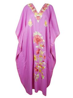 Shop Boho Beach Kaftans, Embroidered Caftan Dresses for Women – Page 35 Pink Maxi Dresses, Maxi Dresses Summer, Kashmiri Embroidery, Bohemian Girls, Recycled Sari Silk