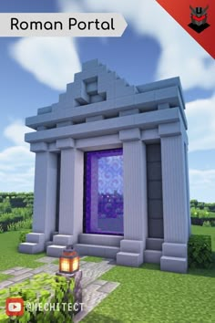 Nether Portal Design, Minecraft Temple, Minecraft Portal, Nether Portal, Minecraft Kingdom, Content Social Media, Portal Design, Minecraft Structures, Minecraft Interior Design