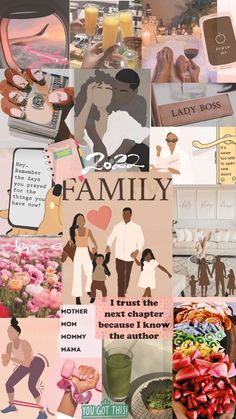 a collage of family photos and pictures