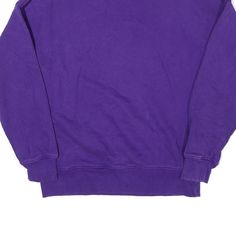 Item is in good used condition. >Size: S >Armpit To Armpit: 23" >Armpit To Cuff: 19" >Collar To Hem: 27" Purple Crew Neck Sweatshirt For Winter, Purple Crew Neck Winter Sweatshirt, Purple Crew Sweatshirt For Winter, Purple Cotton Sweater With Ribbed Cuffs, Purple Crew Neck Sweater For Streetwear, Purple Cotton Crew Neck Sweatshirt, Purple Cotton Crew Neck Sweater, 90s Sweatshirt With Long Sleeves And Ribbed Cuffs, 90s Style Long Sleeve Sweatshirt With Ribbed Cuffs