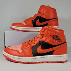 Up For Grabs Are The Nike Air Jordan 1 Mid Se Orange Black Shoes Dm3381-600 Womens Size 7 Sneakers. Brand New With Box But No Lid And Never Worn. Thanks Orange Sporty High-top Sneakers With Rubber Sole, Orange High-top Sneakers With Rubber Sole For Streetwear, Orange High-top Streetwear Sneakers With Rubber Sole, Orange High-top Sneakers With Contrast Sole For Streetwear, Orange Low-top Sneakers With Boost Midsole, Orange High-top Sneakers With Boost Midsole For Streetwear, Orange Basketball Shoes With Rubber Sole, Orange Lace-up High-top Sneakers With Rubber Sole, Orange Lace-up High-top Sneakers