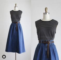 Work Dress Code, Braided Leather Belt, Stripe Tee, Muscle Tee, Fashion Attire, Fancy Outfits, Vintage Style Outfits, Braided Leather