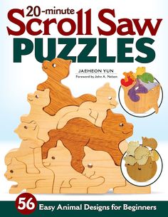 the book cover shows an image of wooden puzzles with animals and bears on them