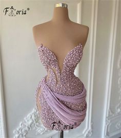 Fashion Pink Pearls Short Cocktail Dress Beaded Sleeveless mujer corto Graduation Homecoming Diamond Birthday Dress, Custom Birthday Dress, Stunning Dresses Short, Couture Dresses Short, Corset Fashion Outfits, Dresses Luxury, 2024 Prom, Cute Birthday Outfits, Prom Girl Dresses