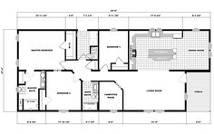 the floor plan for a mobile home with two bedroom and an attached living room area