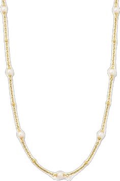 Classic Layering Pearl Necklace, Classic Yellow Gold Pearl Chain Necklace, Elegant Gold Pearl Necklace For Everyday, Classic Gold Pearl Necklace For Everyday, Classic Gold Pearl Necklace For Everyday Elegance, Everyday Yellow Gold Pearl Chain Necklace, Dainty Yellow Gold Single Strand Pearl Necklace, Elegant Gold Pearl Necklace With Satellite Chain, Classic Yellow Gold Pearl Necklace With Delicate Chain