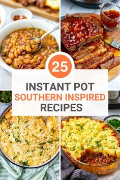 25 Comforting Instant Pot Southern Recipes Southern Instant Pot Recipes, Instant Pot Rio Wide Recipes, Cowboy Beans, Ham And Beans, Southern Dishes, Southern Cuisine, Comfort Food Southern, Best Instant Pot Recipe, Instant Pot Soup