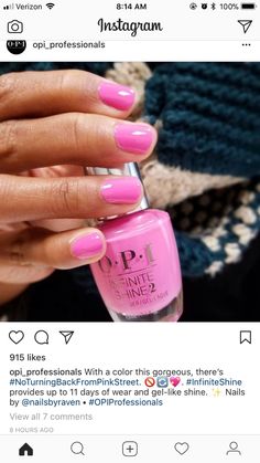 Bright Pale Pink Nails, Bubblegum Pink Pedicure, Chalky Pink Nails, Bubblegum Nail Color, Opi No Turning Back From Pink Street, Spring Nails 2023 Gel Colors Pink, Bumble Gum Pink Nails, Pink No Chip Nails, Barbie Pink Pedicure