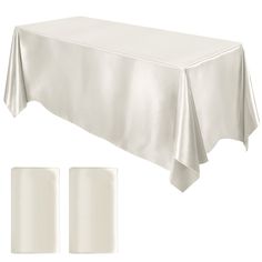 PRICES MAY VARY. Rich quantity: each package includes 2 packs of ivory satin tablecloths, which can well meet your daily needs and uses, and the simple color is suitable for various occasions; with the exquisite design and stylish style, they can improve your home decorations, creating a wonderful scene for your home Large size: the size of the ivory tablecloths is 102 x 58 inches/259 x 147 cm, suitable for decorating the table for 10 to 12 people; the large size is enough for you to use in dail Satin Table Cloth Wedding, Silk Table Cloth, Table Decor For Wedding, Wedding Banquet Table, Banquet Table Decorations, Satin Tablecloth, Decor For Wedding, Banquet Table, Wedding Tablecloths