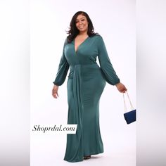 Maxi Dress Formal Green Maxi Dress For Fall, Green Floor-length Dress For Dinner, Green Floor-length Dinner Dress, Elegant Green Maxi Dress For Fall, Green V-neck Maxi Dress For Dinner, Green Formal Gown, Plunge Neck Maxi Dress, Paisley Maxi Dress, Mumu Dress