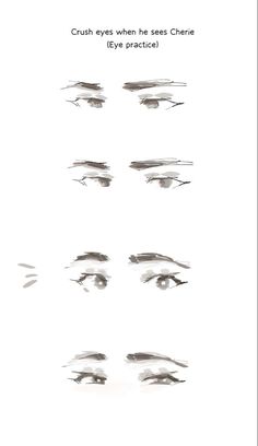 the different types of eyes are shown in black and white