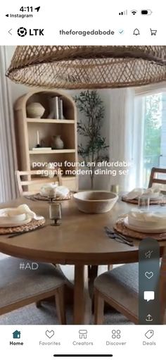 an image of a dining room table and chairs with the caption's on it