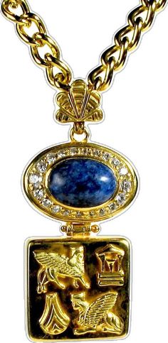 Traditional Gold Lapis Lazuli Jewelry, Traditional Gold Jewelry With Lapis Lazuli, Gold Lapis Lazuli Cabochon Jewelry, Gold Lapis Lazuli Jewelry With Cabochon, Lapis Lazuli, Pendant Necklaces, Ships, Necklaces, Pendant Necklace