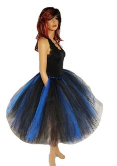 "Whatever the occasion is, you need a tutu! Perfect for that photo shoot coming up. Oh, it's your birthday? Umm get a tutu!! Wanna dress up for Halloween? This is the tutu for you! Available in child and adult sizes. Child size 16 through adult sizes will be 25\" in length, depending on your height this will be around knee to mid calf length. Please message me before purchasing if you would like the skirt longer. Child skirts will be around knee length. Adults pick your size based on the size ch Kids Tutu, It's Your Birthday, Mid Calf, Long Skirt, Photo Shoot, Size 16, Blue Black, Knee Length, Ballet Skirt