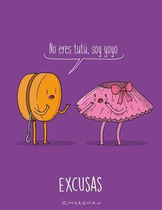 an orange and pink cartoon character next to each other with the caption no eres tutu soy yogo