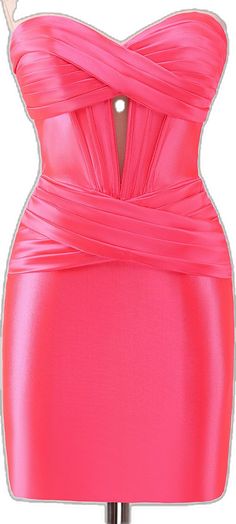 Pink Dress With Boning For Night Out, Pink Mini Dress With Boning, Pink Strapless Dress With Boning, Fitted Pink Mini Dress With Sweetheart Neckline, Pink Party Dress With Boning, Pink Dress With Boning And Fitted Bodice, Pink Fitted Strapless Dress, Pink Ruched Sheath Dress, Pink Sheath Dress With Ruched Detail