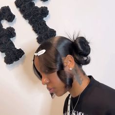 Low Buns With Bangs, 2 Bangs With Ponytail, Birthday Ponytail Hairstyles Black, Bundle Hairstyles, Weave Bun, Relax Hair, Dolly Hair, Fluffy Bun, Hairstyles Weave