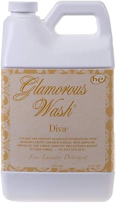 a gallon of glamous wash on a white background