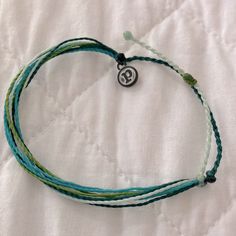 Pura Vida Bracelet. Turquoise, Greens And White. Never Worn Jewelry Pura Vida, Bracelets With Charms, Vida Blue, Bracelet Colors, Aesthetic Nail, Pura Vida Jewelry, Pura Vida Bracelets, Clay Bracelet, Beach Shop