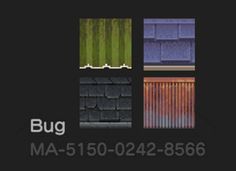 the words bug are displayed in four different colors