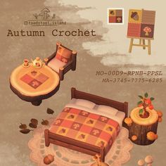 an advertisement for the autumn crochet quilts and bedspread pattern book