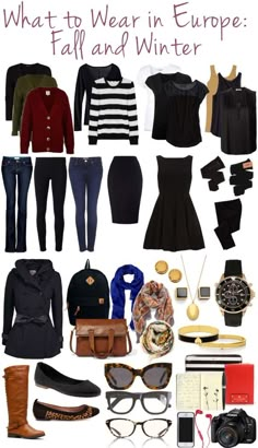 Fall and Winter Packing List for Europe                                                                                                                                                      More What To Wear In Europe, Winter Packing List, Outfit 2020, Packing For Europe, Europe Winter, Winter Vacation