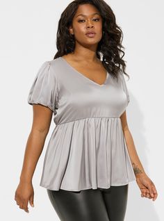 Puff Sleeve Plus Size Top, Plus Size Wedding Blouse, Chiffon Plus Size Top, Plus Size Empire Waist Top, Plus Size Blouses Formal, Plus Size Dress Blouse, Plus Size Dressy Blouse, Plus Size Dressy Tops Classy, Plus Size Date Tops