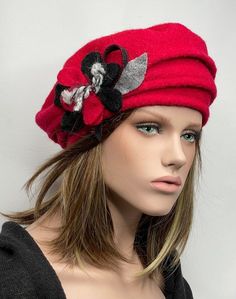 Recycled Clothing, Wool Beret, Unique Hats, Hat Patterns, Chemo Hat, Altering Clothes, Hat Ideas, Wool Berets