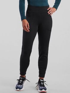 Fleece Lined Joggers: Crash Polartec - Solid | Title Nine Slim Joggers, Fleece Lined Leggings, Polartec Fleece, Lined Leggings, Title Nine, Womens Fleece, Men Winter, Tight Leggings, Cold Day